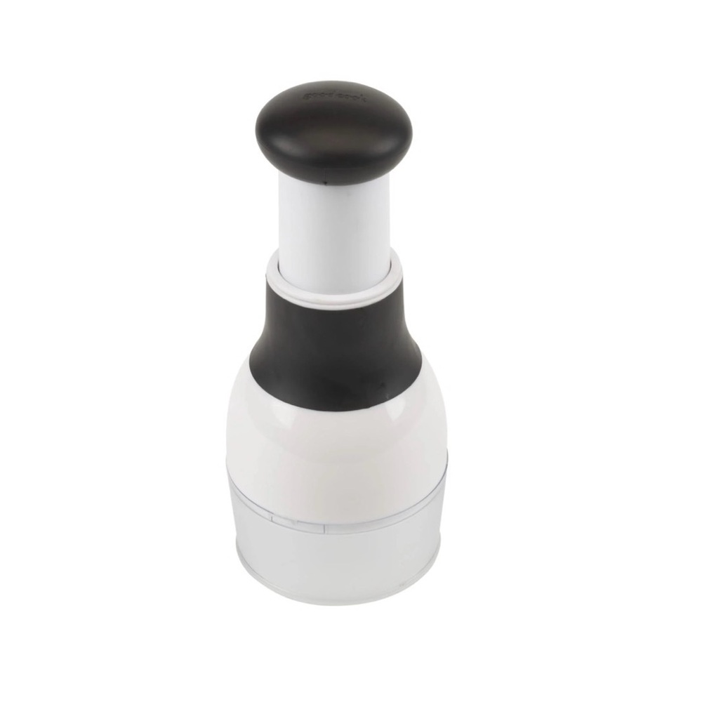 🌻 Touch Food Chopper, Stainless Steel Blades with Collection Cup, White